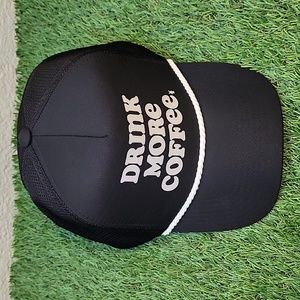 Dutch Bros "DRINK MORE COFFEE" Classic Snapback Trucker Hat Black White OS